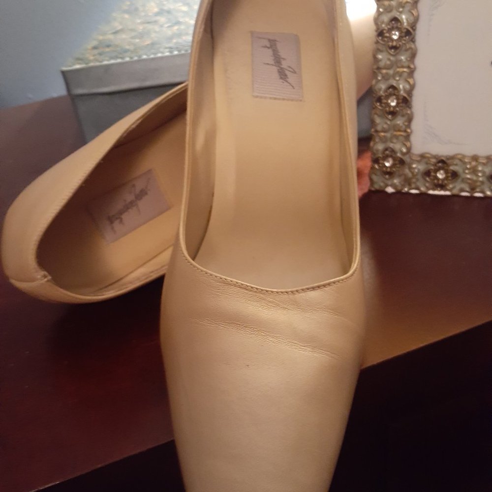 Beige Tone High Heels Leather Appearance